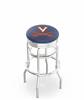  Virginia 30" Double-Ring Swivel Bar Stool with Chrome Finish  