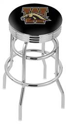  Western Michigan 30" Double-Ring Swivel Bar Stool with Chrome Finish  