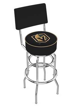Vegas Golden Knights 25" Double-Ring Swivel Counter Stool with Chrome Finish   