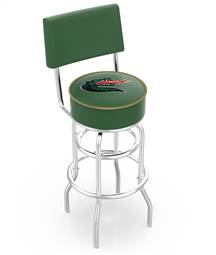  UAB 25" Double-Ring Swivel Counter Stool with Chrome Finish  