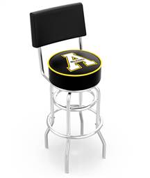  Appalachian State 25" Double-Ring Swivel Counter Stool with Chrome Finish  