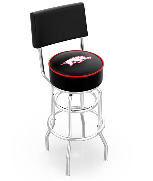  L7C4 Arkansas 25" Double-Ring Swivel Counter Stool with Chrome Finish  