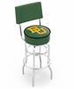  Baylor 25" Double-Ring Swivel Counter Stool with Chrome Finish  