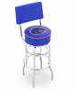  Boise State 25" Double-Ring Swivel Counter Stool with Chrome Finish  