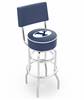  Brigham Young 25" Double-Ring Swivel Counter Stool with Chrome Finish  