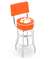  Clemson 25" Double-Ring Swivel Counter Stool with Chrome Finish  