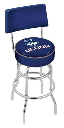  Connecticut 25" Double-Ring Swivel Counter Stool with Chrome Finish  