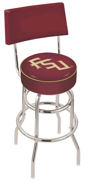  Florida State (Script) 25" Double-Ring Swivel Counter Stool with Chrome Finish  