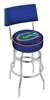  Florida 25" Double-Ring Swivel Counter Stool with Chrome Finish  