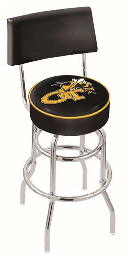  Georgia Tech 25" Double-Ring Swivel Counter Stool with Chrome Finish  