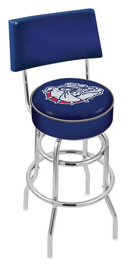  Gonzaga 25" Double-Ring Swivel Counter Stool with Chrome Finish  