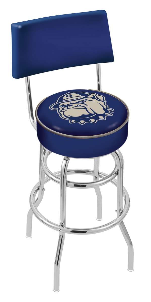  Georgetown 25" Double-Ring Swivel Counter Stool with Chrome Finish  