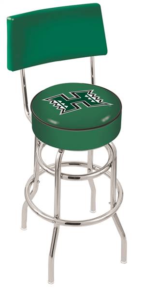  Hawaii 25" Double-Ring Swivel Counter Stool with Chrome Finish  