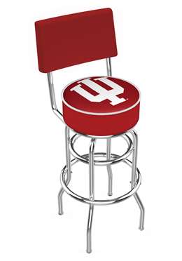  Indiana 25" Double-Ring Swivel Counter Stool with Chrome Finish  