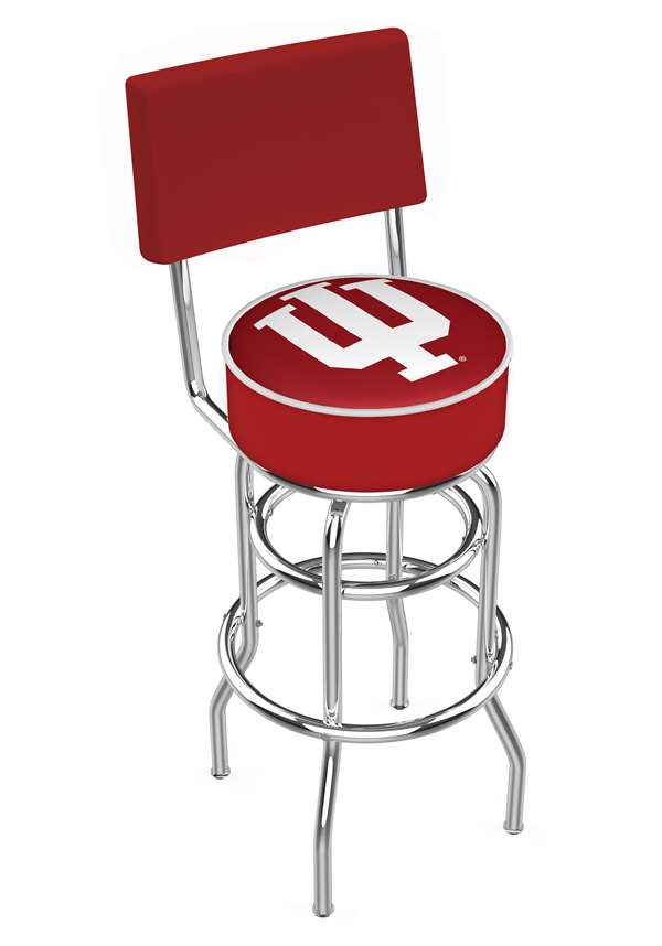  Indiana 25" Double-Ring Swivel Counter Stool with Chrome Finish  