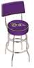  James Madison 25" Double-Ring Swivel Counter Stool with Chrome Finish  