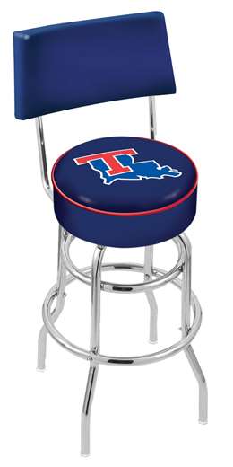  Louisiana Tech 25" Double-Ring Swivel Counter Stool with Chrome Finish  