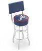  Atlanta Braves 25" Doubleing Swivel Counter Stool with Chrome Finish  