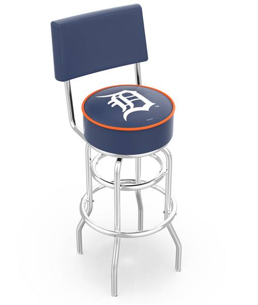  Detroit Tigers 25" Doubleing Swivel Counter Stool with Chrome Finish  