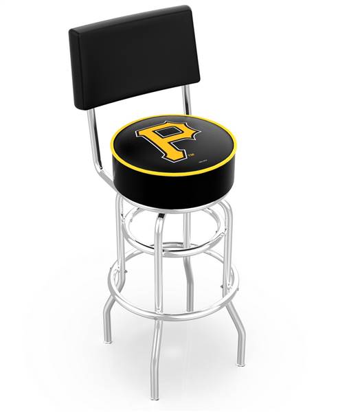  Pittsburgh Pirates 25" Doubleing Swivel Counter Stool with Chrome Finish  