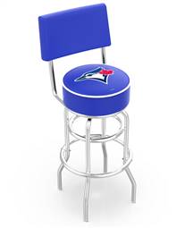  Toronto Blue Jays 25" Doubleing Swivel Counter Stool with Chrome Finish  