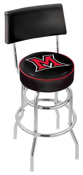  Miami (OH) 25" Double-Ring Swivel Counter Stool with Chrome Finish  