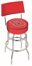  North Carolina State 25" Double-Ring Swivel Counter Stool with Chrome Finish  