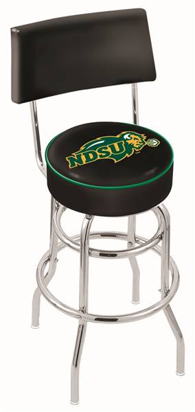  North Dakota State 25" Double-Ring Swivel Counter Stool with Chrome Finish  