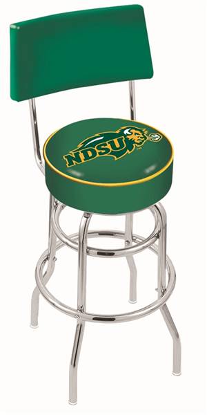  North Dakota State 25" Double-Ring Swivel Counter Stool with Chrome Finish  