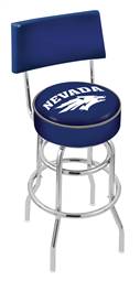  Nevada 25" Double-Ring Swivel Counter Stool with Chrome Finish  