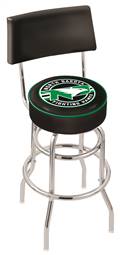  North Dakota 25" Double-Ring Swivel Counter Stool with Chrome Finish  