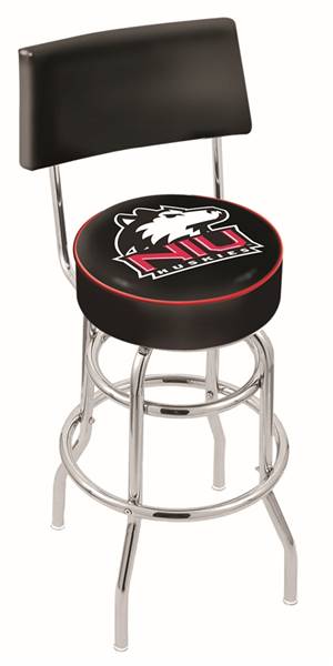  Northern Illinois 25" Double-Ring Swivel Counter Stool with Chrome Finish  