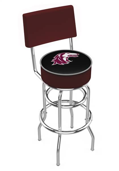  Southern Illinois 25" Double-Ring Swivel Counter Stool with Chrome Finish  