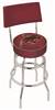  Texas State 25" Double-Ring Swivel Counter Stool with Chrome Finish  