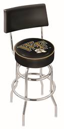  Wake Forest 25" Double-Ring Swivel Counter Stool with Chrome Finish  