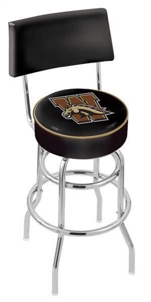  Western Michigan 25" Double-Ring Swivel Counter Stool with Chrome Finish  