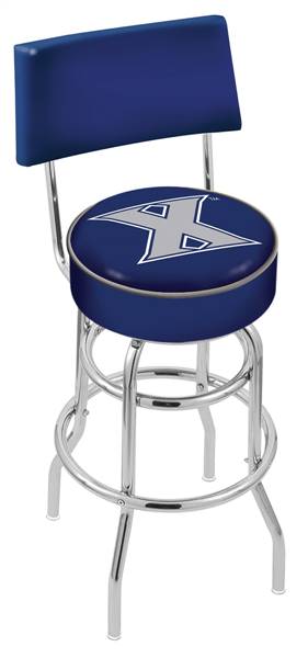  Xavier 25" Double-Ring Swivel Counter Stool with Chrome Finish  