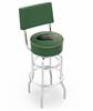  UAB 30" Double-Ring Swivel Bar Stool with Chrome Finish  