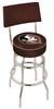 Florida State (Head) 30" Double-Ring Swivel Bar Stool with Chrome Finish  