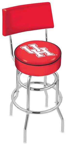  Houston 30" Double-Ring Swivel Bar Stool with Chrome Finish  