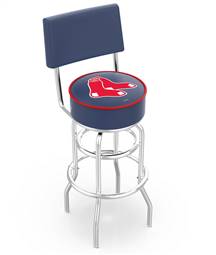  Boston Red Sox 30" Doubleing Swivel Bar Stool with Chrome Finish  