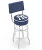  New York Yankees 30" Doubleing Swivel Bar Stool with Chrome Finish  