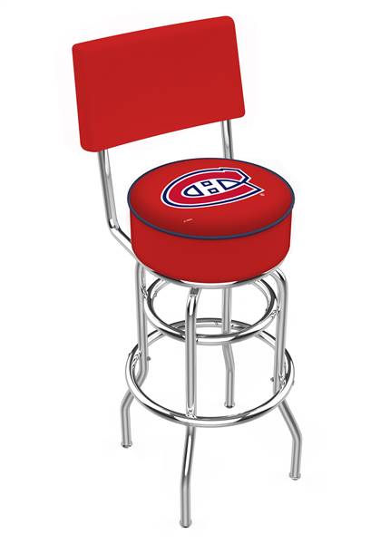  Montreal Canadiens 30" Double-Ring Swivel Bar Stool with Chrome Finish  