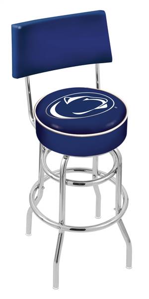  Penn State 30" Double-Ring Swivel Bar Stool with Chrome Finish  