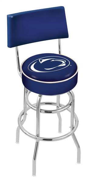  L7C4 Penn State 30" Double-Ring Swivel Bar Stool with Chrome Finish  