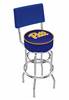  Pitt 30" Double-Ring Swivel Bar Stool with Chrome Finish  