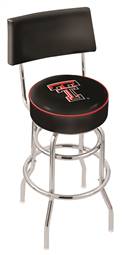  Texas Tech 30" Double-Ring Swivel Bar Stool with Chrome Finish  