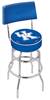  Kentucky "UK" 30" Double-Ring Swivel Bar Stool with Chrome Finish  