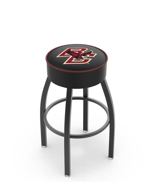  Boston College 25" Swivel Counter Stool with Black Wrinkle Finish   