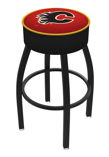  Calgary Flames 25" Swivel Counter Stool with Black Wrinkle Finish   